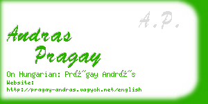 andras pragay business card